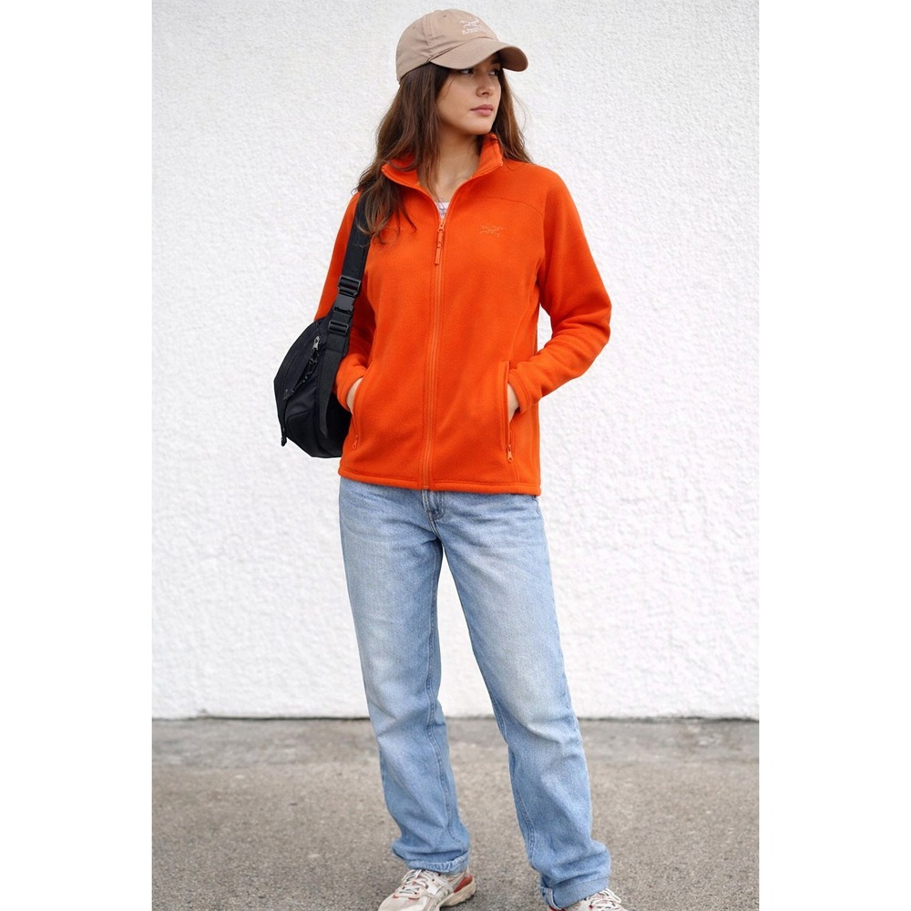 Arc'teryx Kyanite Jacket Women's XL Orange Full Zip Gorpcore Fleece NWT